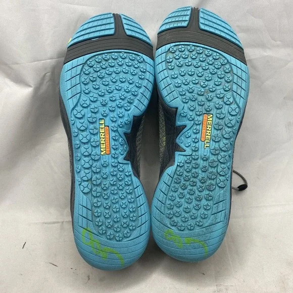 Merrell All Out Shine Trail Running Shoes Barefoot Black Blue J06332 Womens 9M - Picture 6 of 8